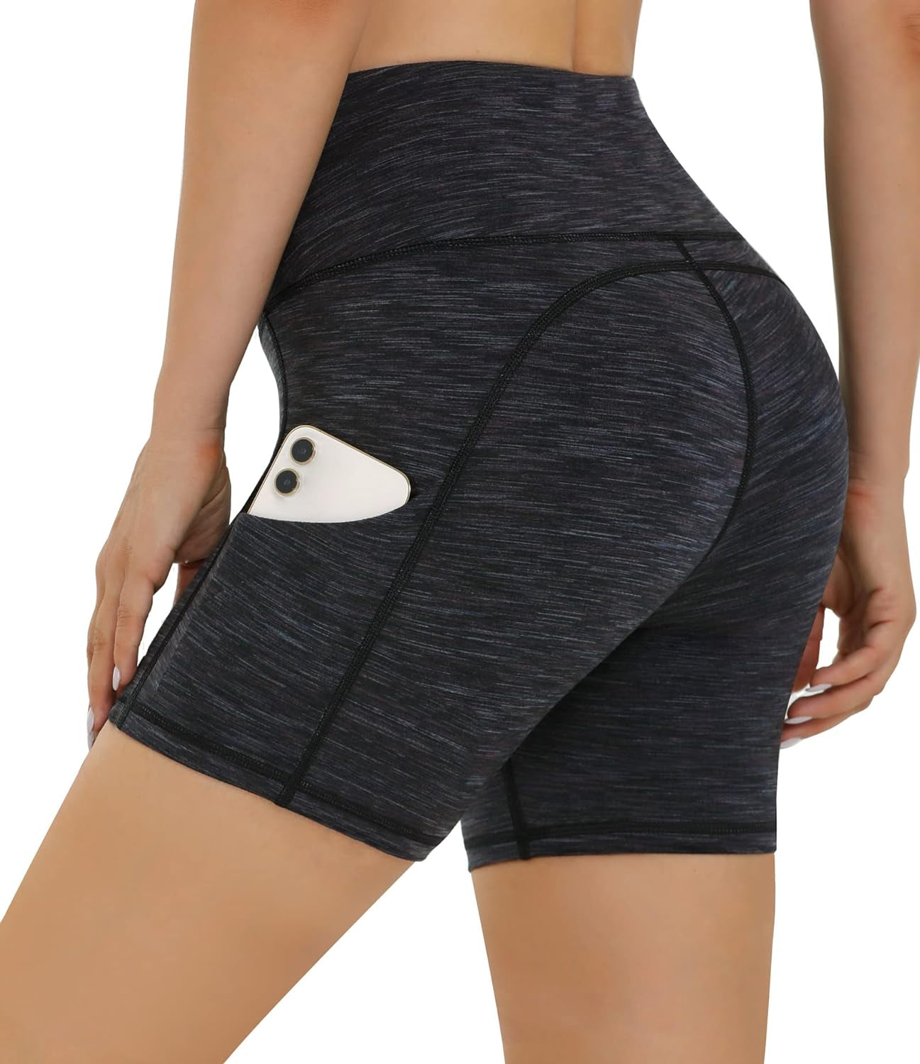 Yoga Shorts for Women with Pockets 8"/5" Biker Shorts for Women High Waisted Workout Shorts Compression Running Shorts
